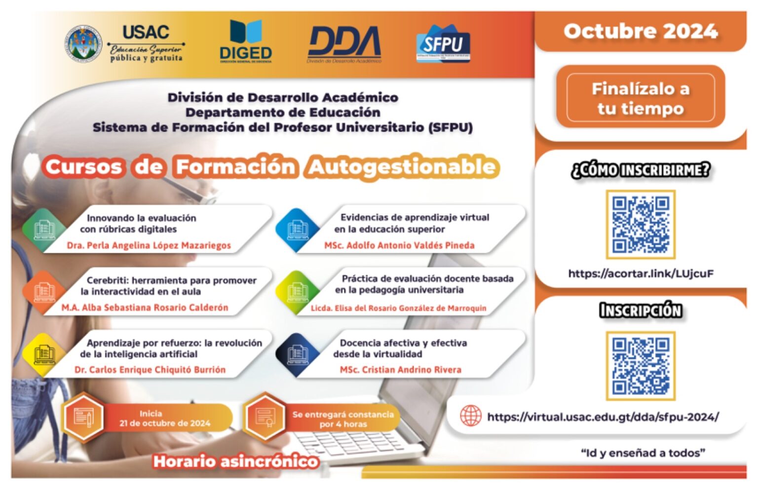 Cursos Autogestionables, octubre 2024