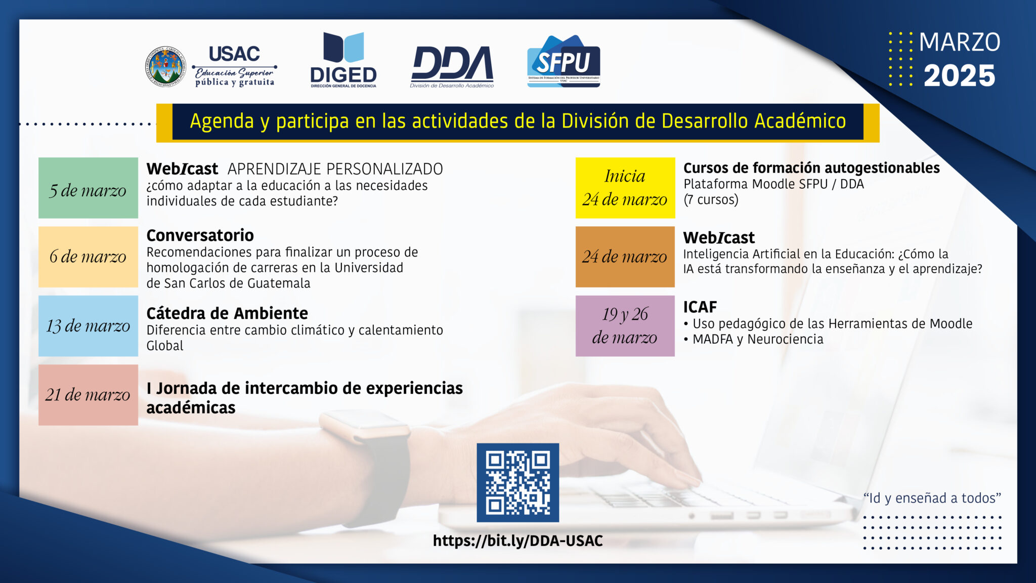 Actividades Académicas DDA, marzo 2025