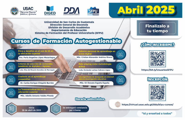Curos de formación Autogestionable abril 2025