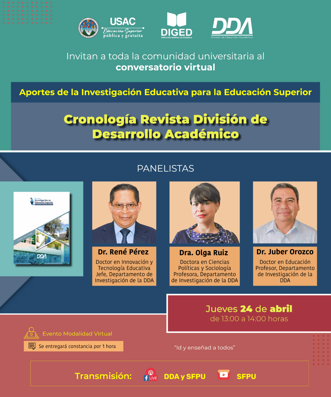 Afiche Aportes de la Investigación Educativa REVISTA DDA -del 24 Abril 2025-