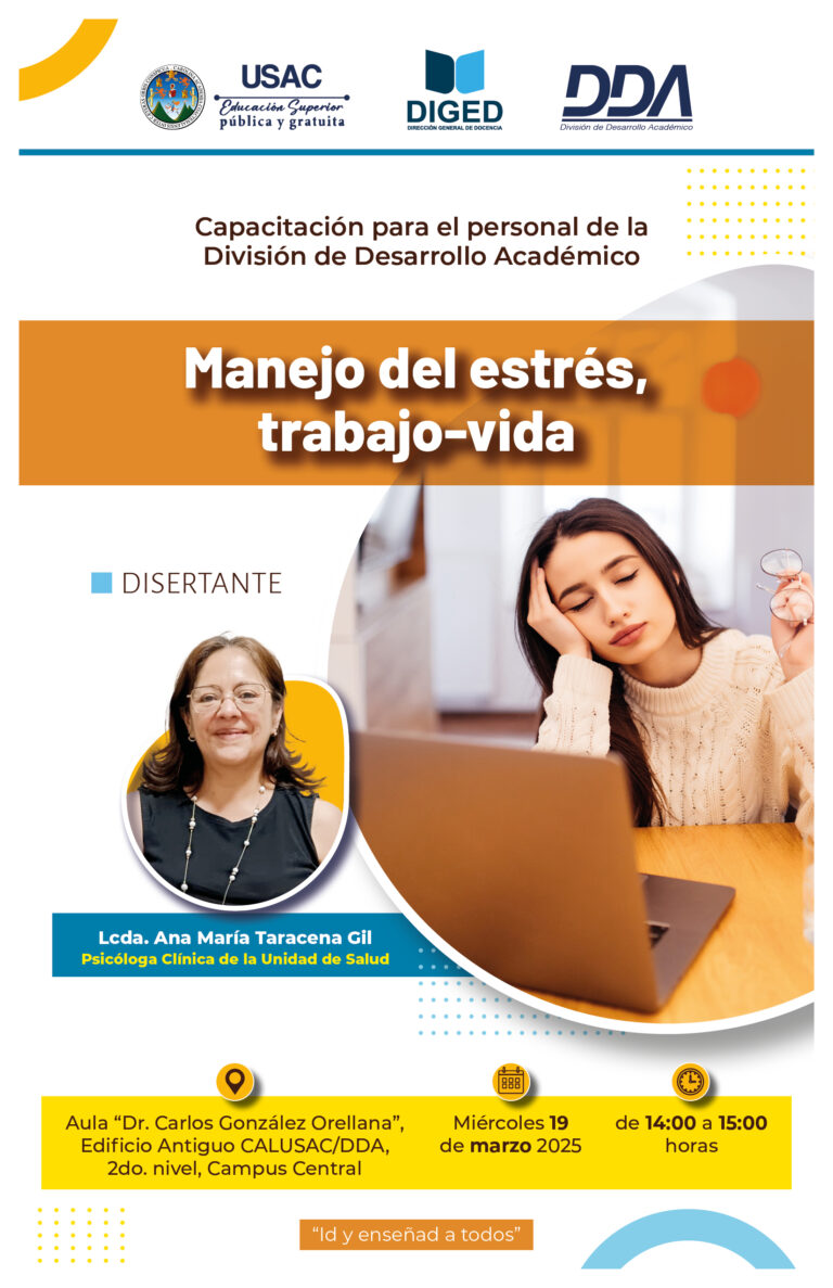 Afiche Manejo de estrés, trabajo-vida -Marzo 2025-