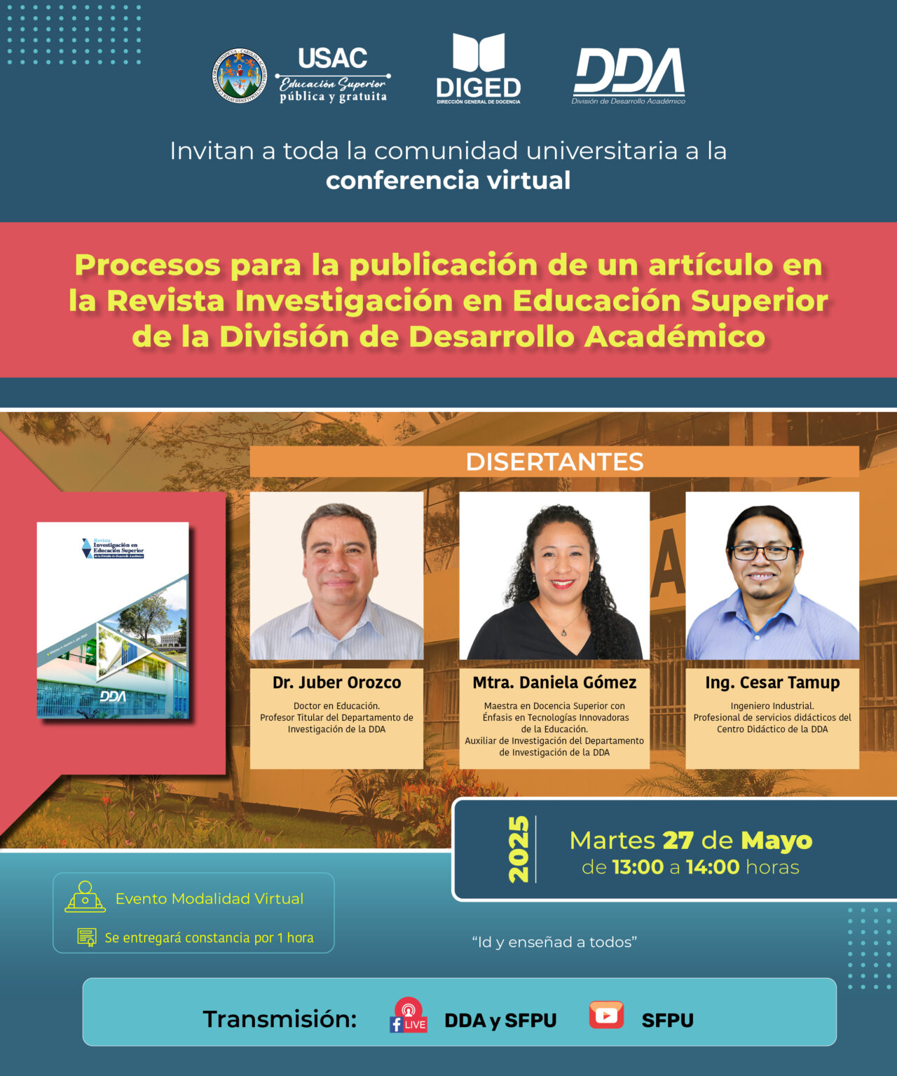 Afiche Procesos para la publicación de un artículo en la Revista de la DDA -Mayo 2025-