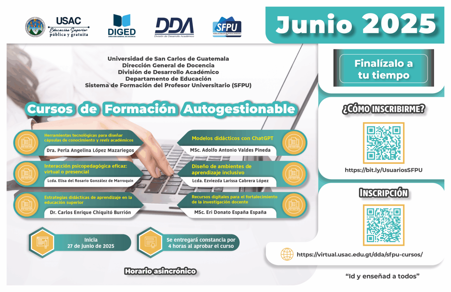 Afiche 4.º Cursos Autogestionables -Junio 2025-