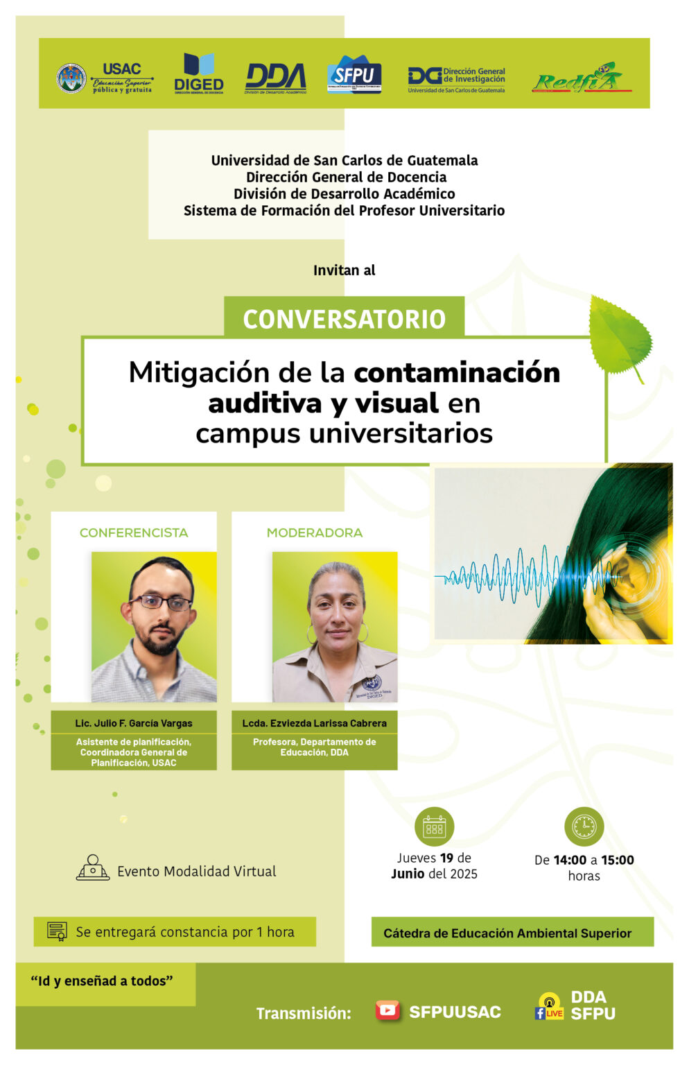 Afiche Mitigación de la contaminación auditiva y visual -Junio 2025-
