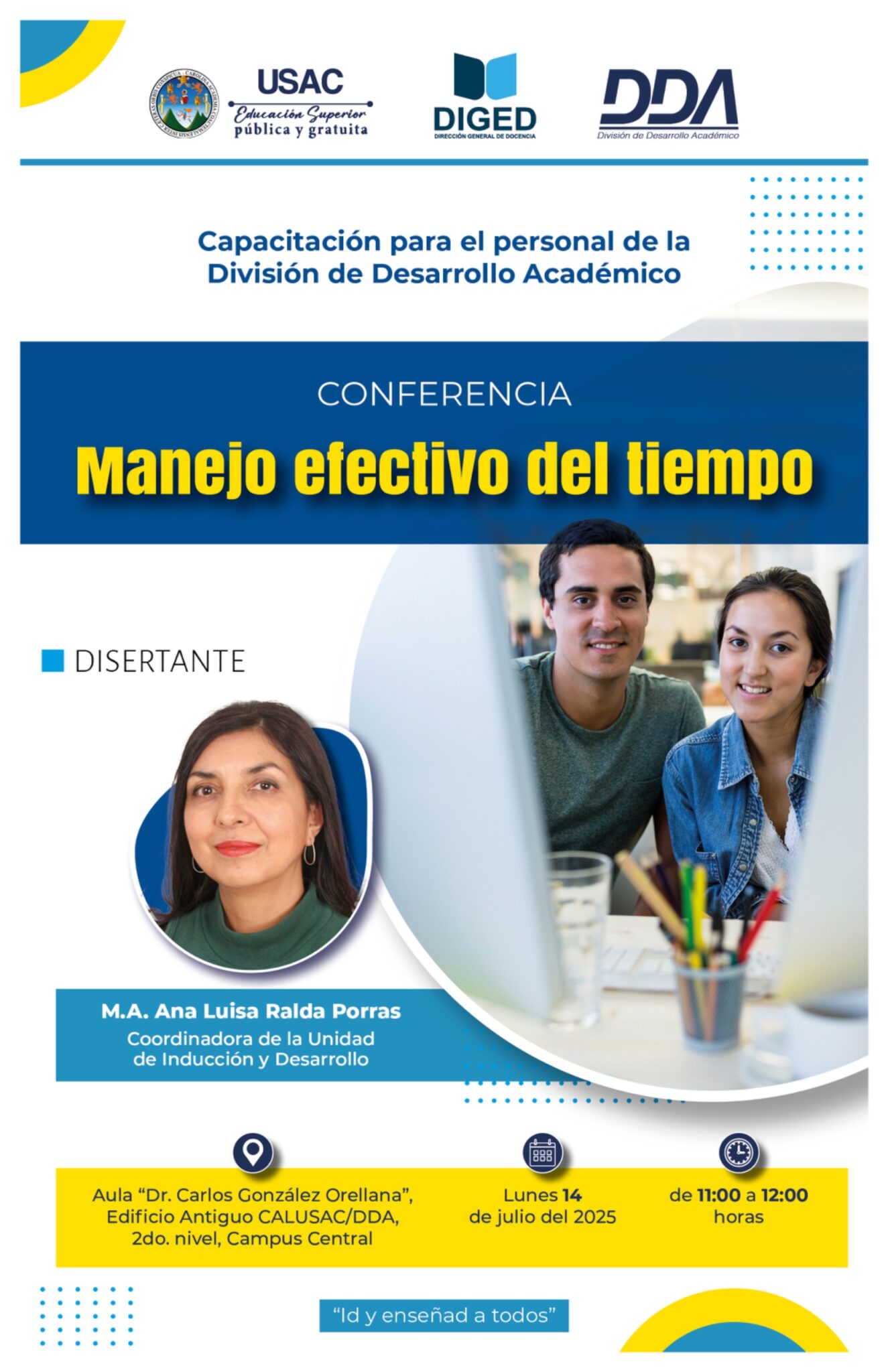 Afiche Conferencia interna DDA