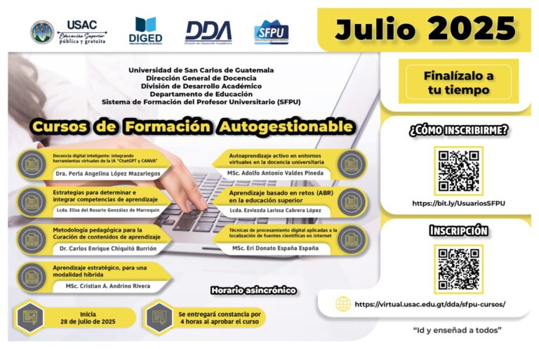Afiche Cursos de Formación Autogestionables julio 2025