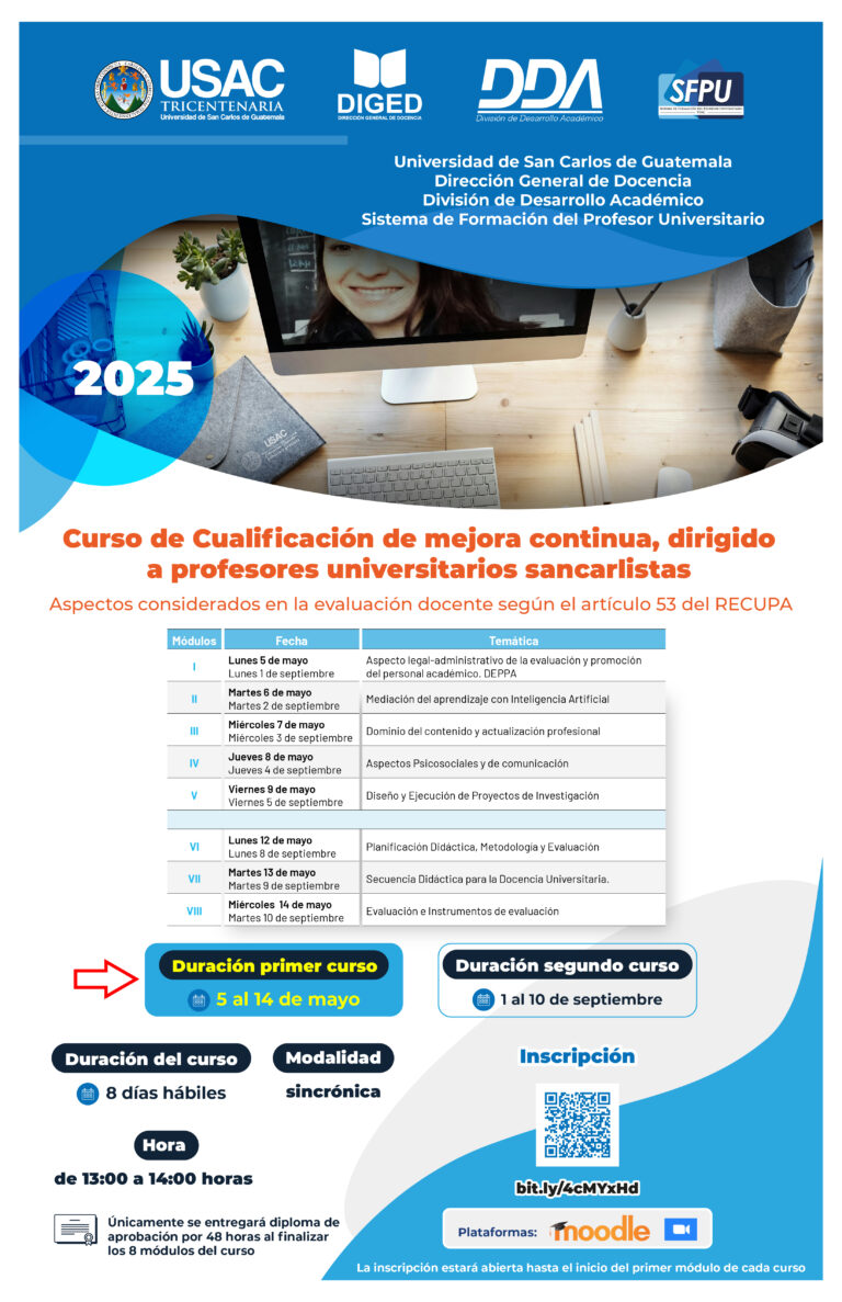 Afiche Cursos de cualificación de mejora continua -julio y septiembre 2025-