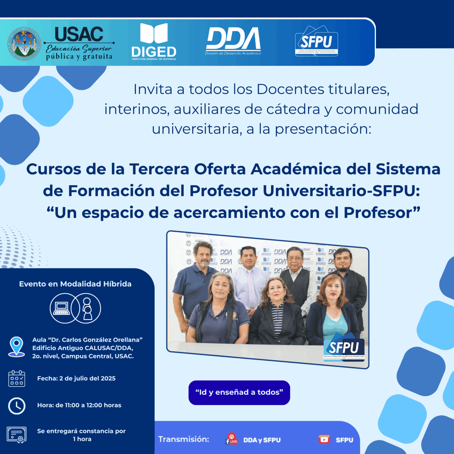 Afiche Presentación - un espacio de acercamiento con el profesor - 03-06-2025 V3