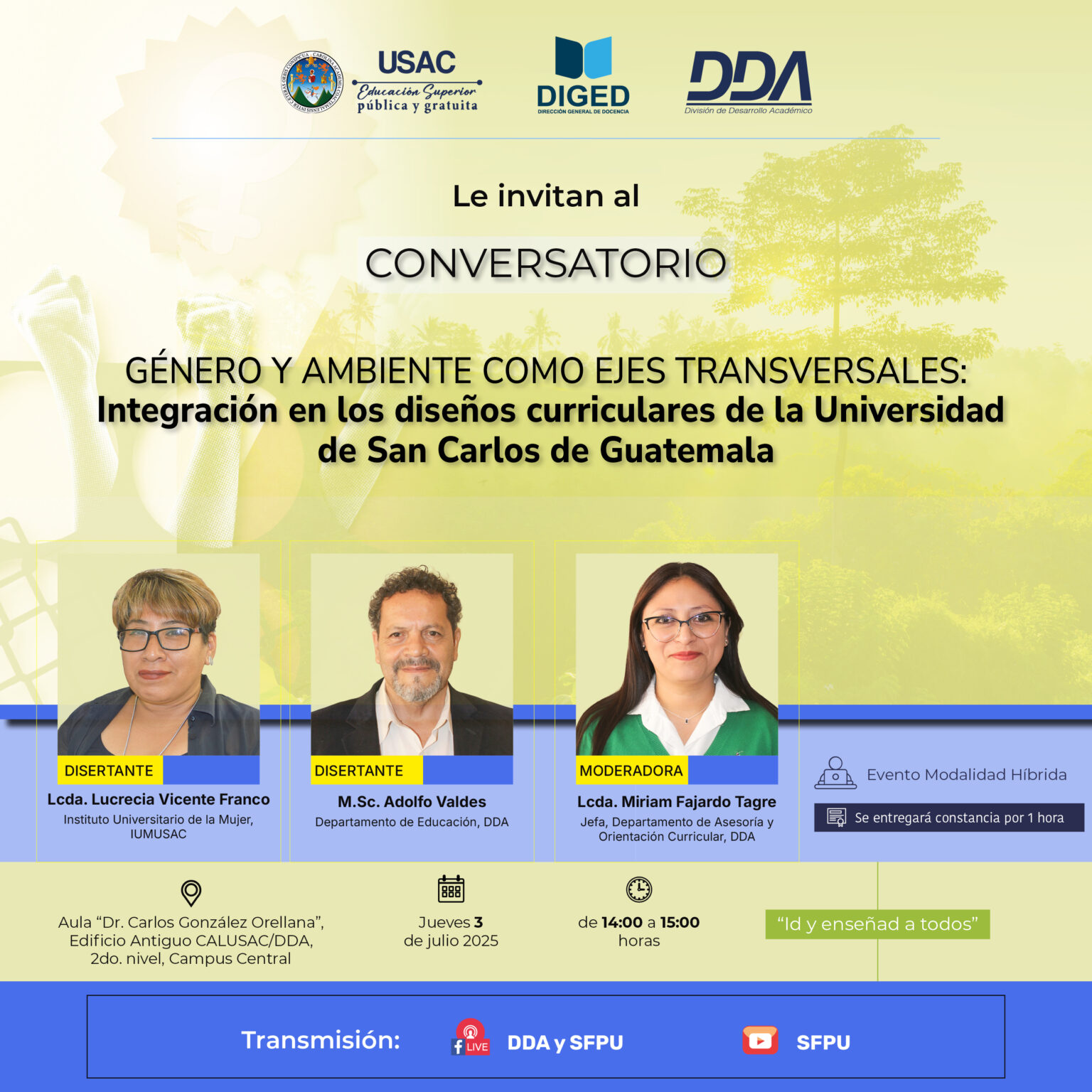 Afiche Género y Ambiente como Ejes Transversales -Junio 2025-