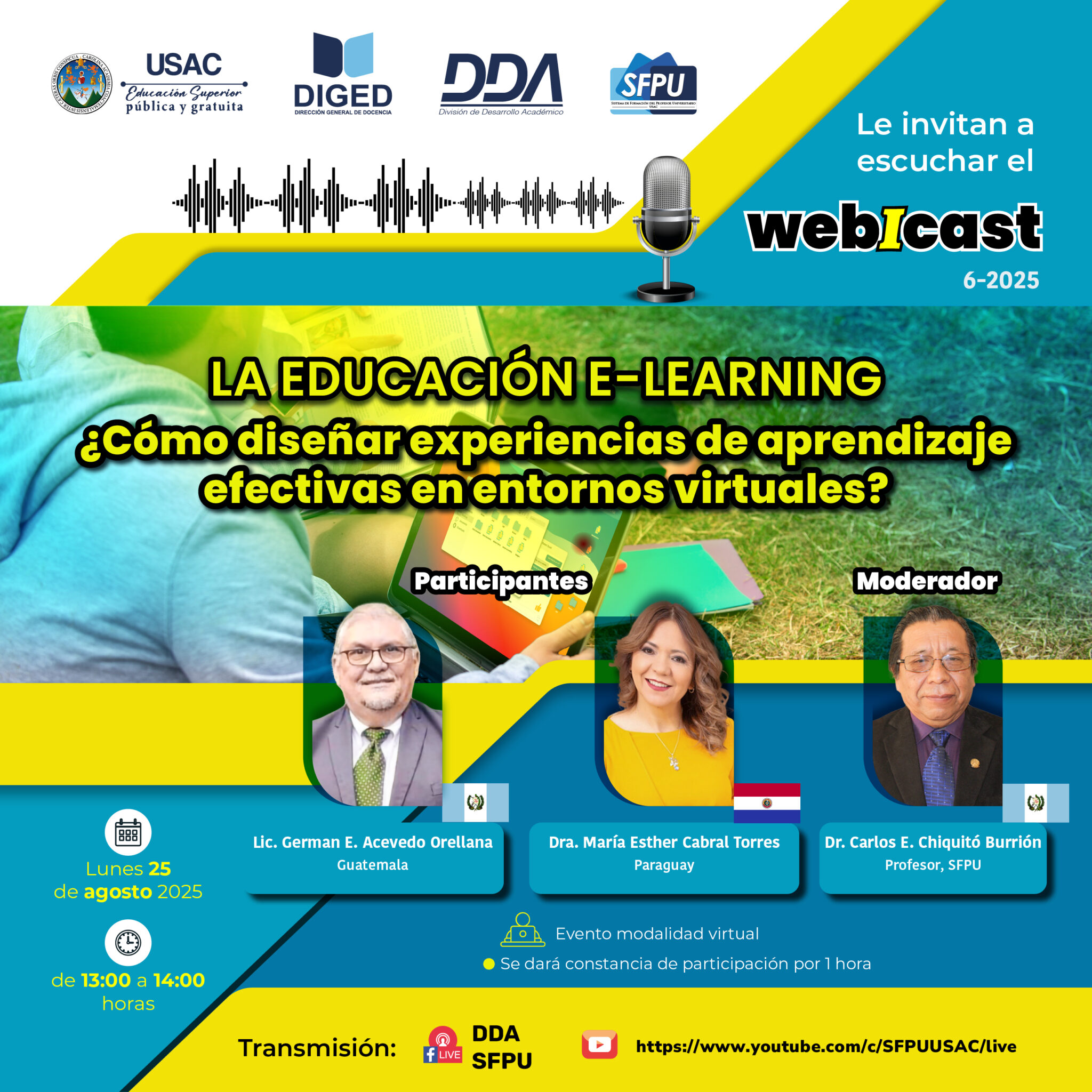 Afiche VI Webicast La Educación e-learning- AG 2025-