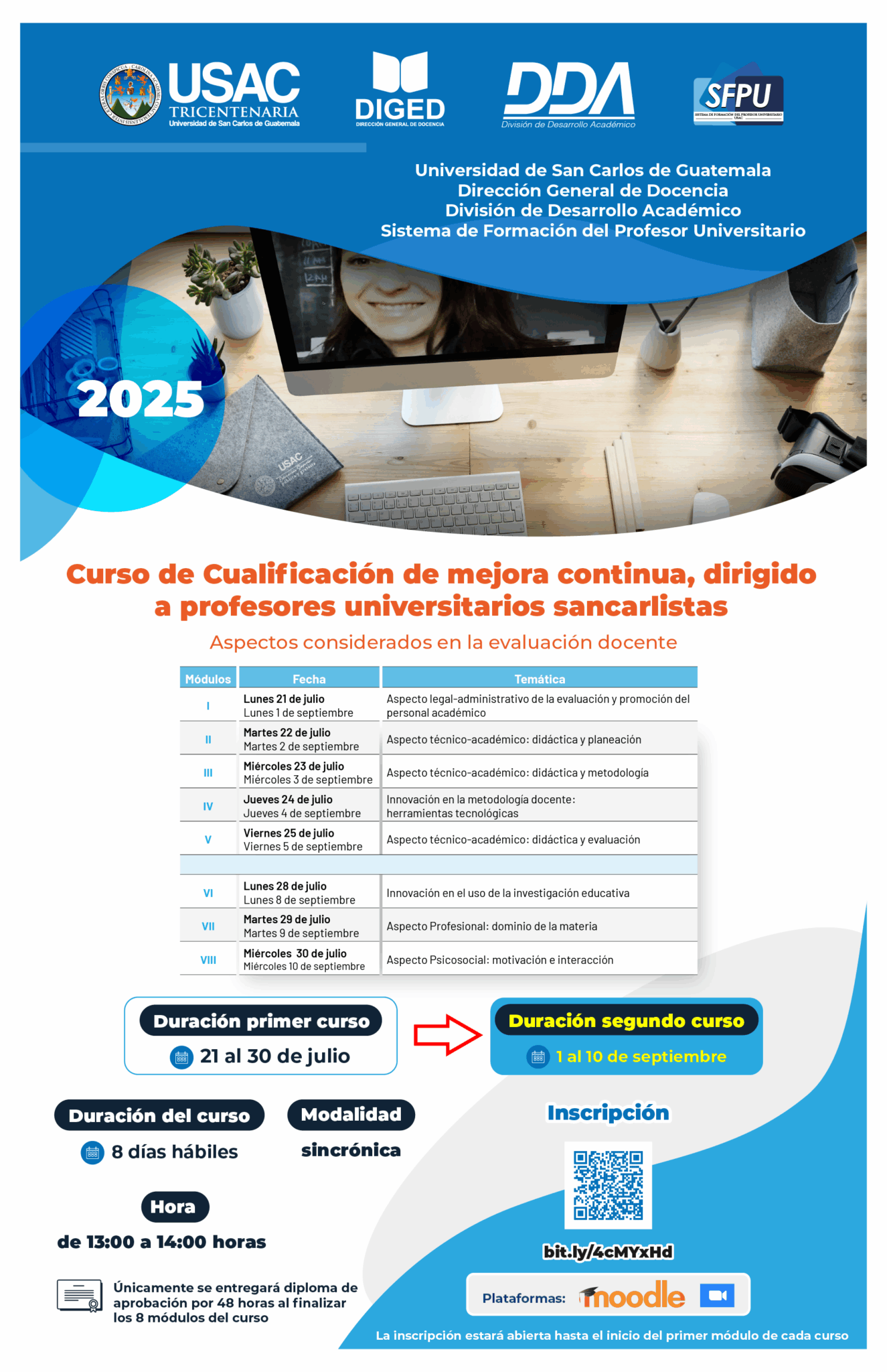 Afiche Cursos de cualificación de mejora continua TEMÁTICAS -SEPTIEMBRE 2025-
