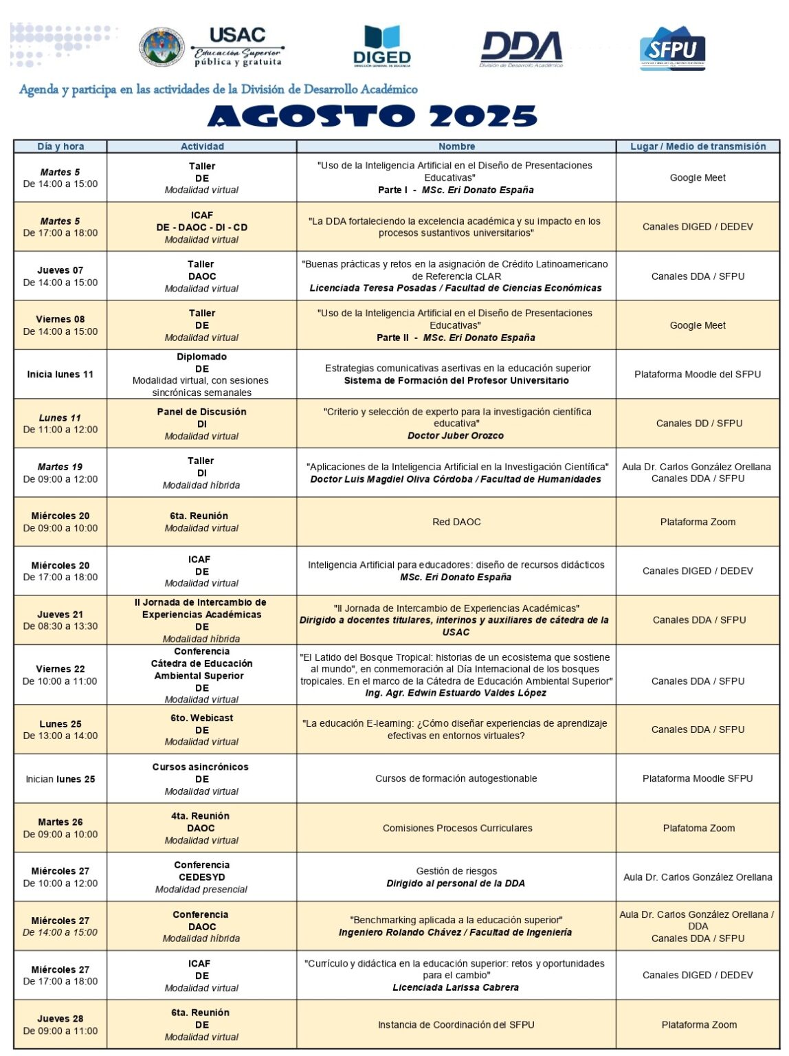 TABLOIDE AGENDA EXTERNA DDA AGOSTO 2025 v2