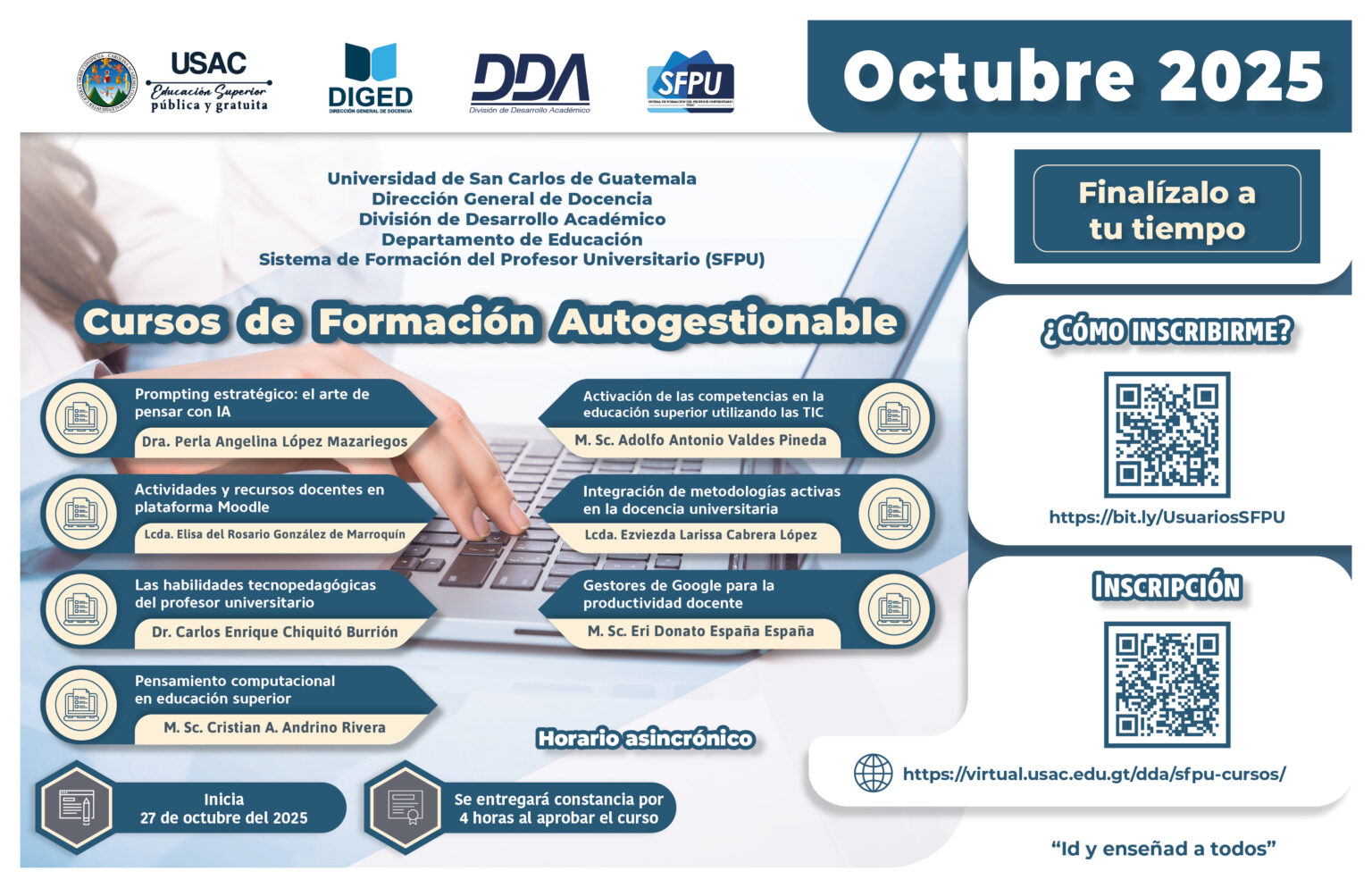 Afiche 8.ª Cursos Autogestionables -OCT 2025-