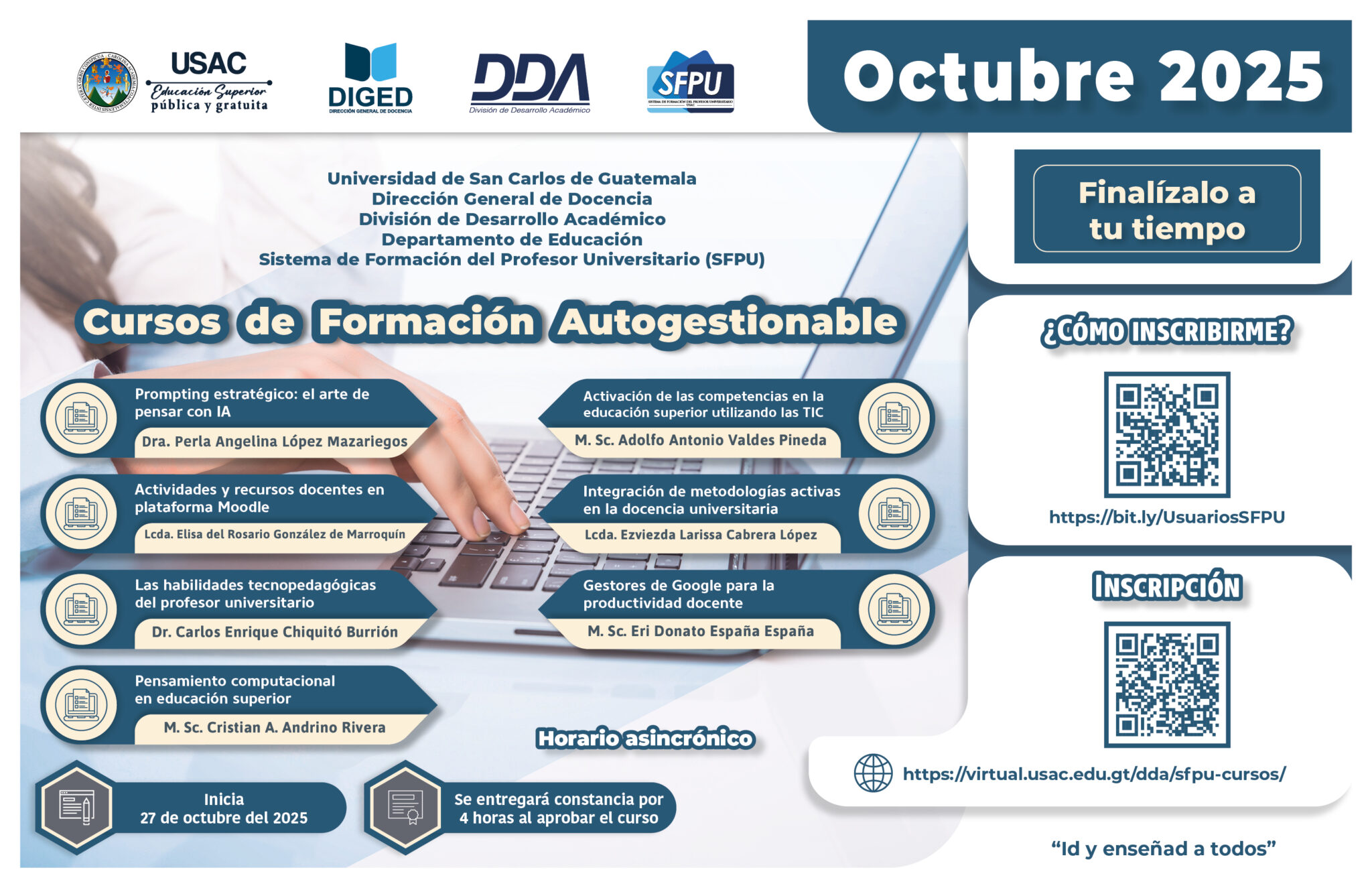 Afiche 8.ª Cursos Autogestionables -OCT 2025-