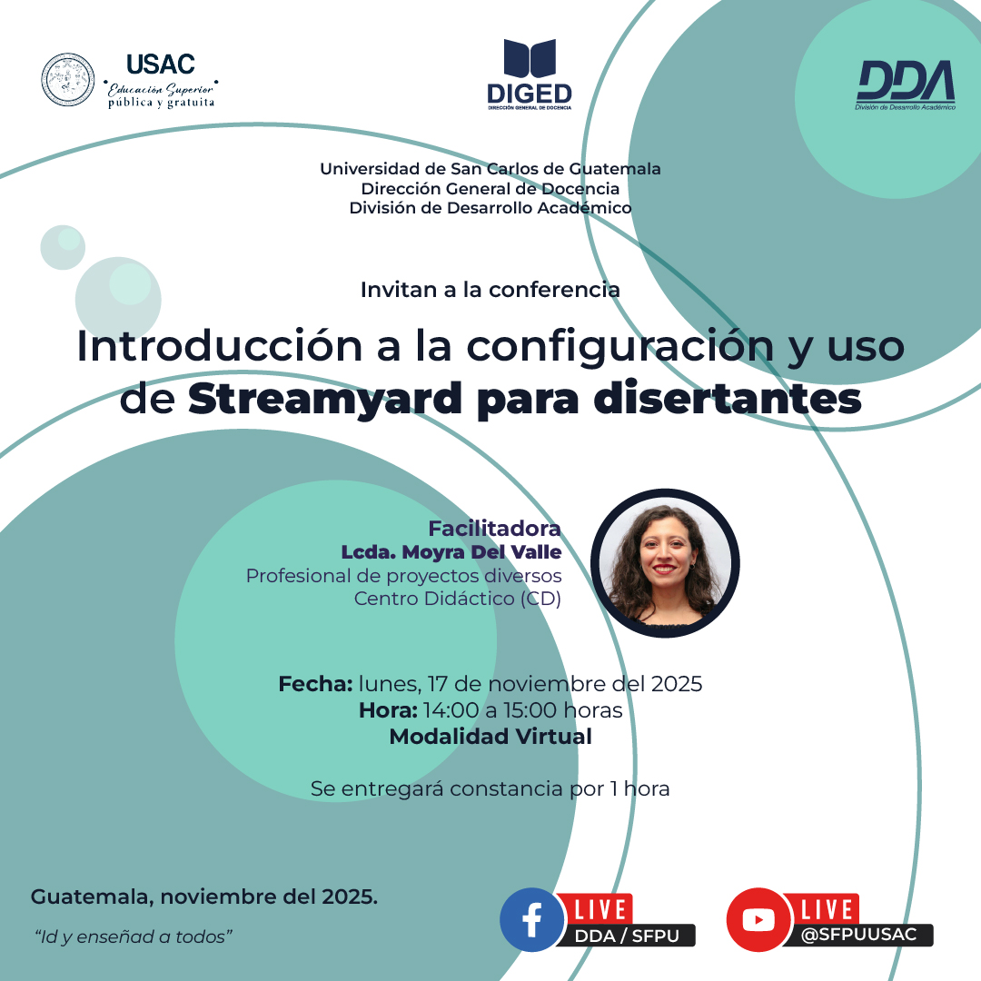 Afiche Conferencia CD MDV Introducción a Streamyard