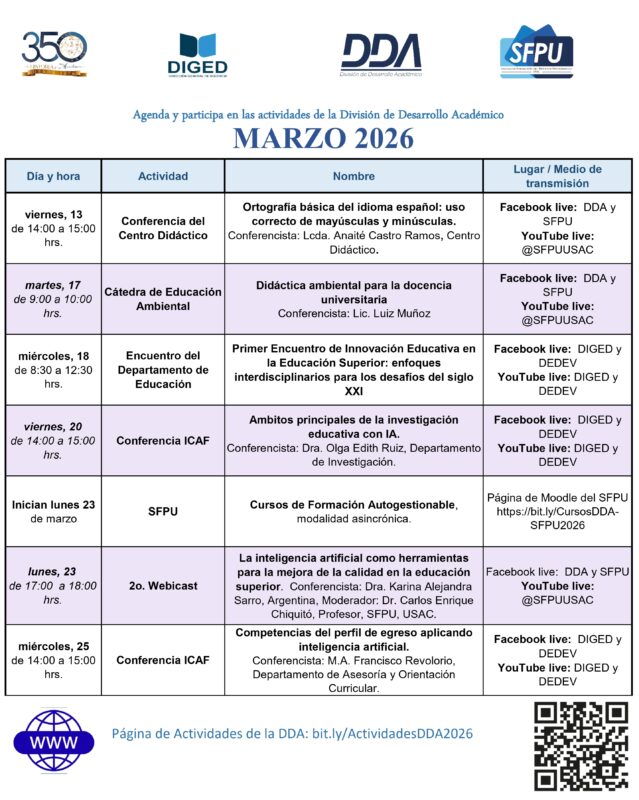 AGENDA MARZO DDA 2026 f