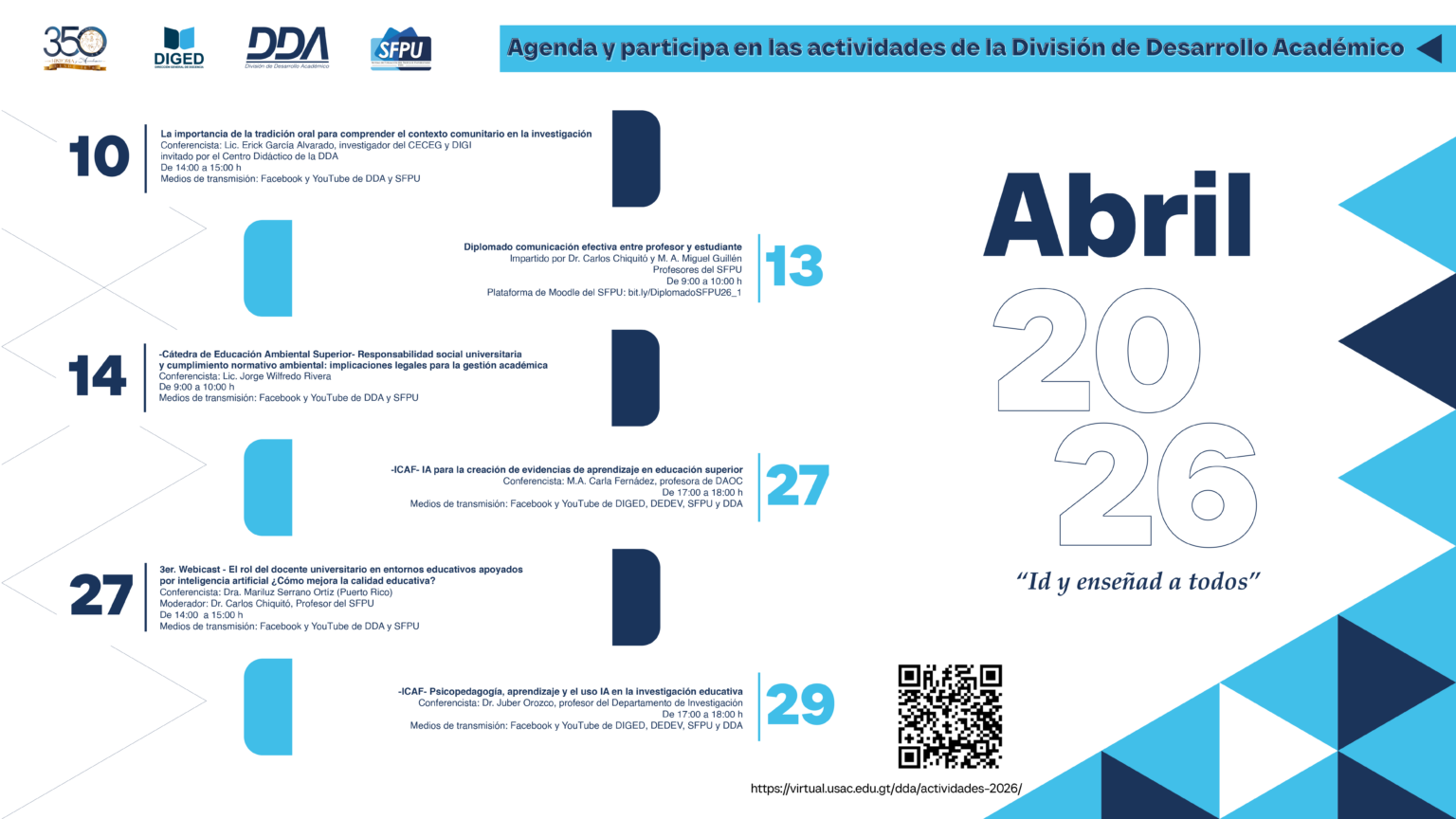 Afiche Agenda ABRIL 2026