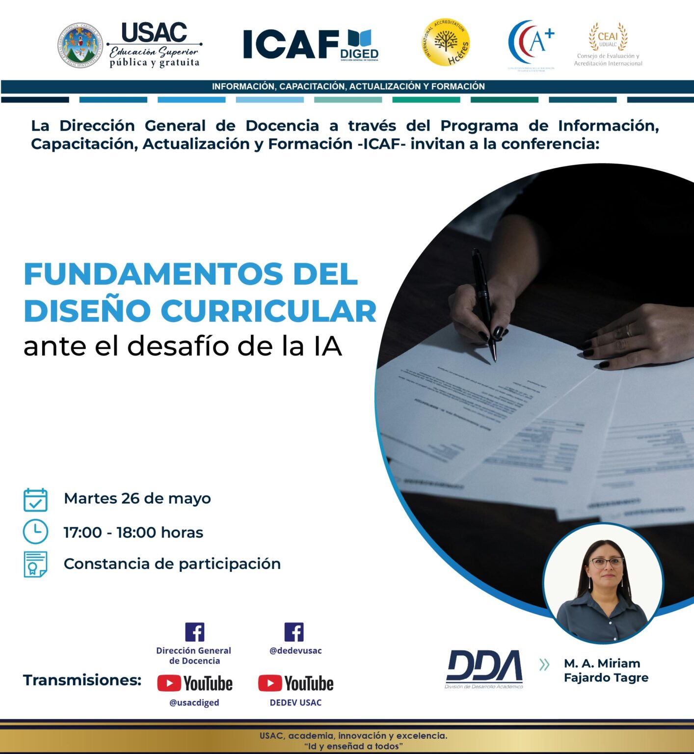 AFICHES ICAF 26 MAYO