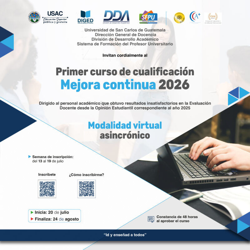 Afiche Primer Curso virtual de Cualificación- Mejora continua 2026 -JUN 2026-