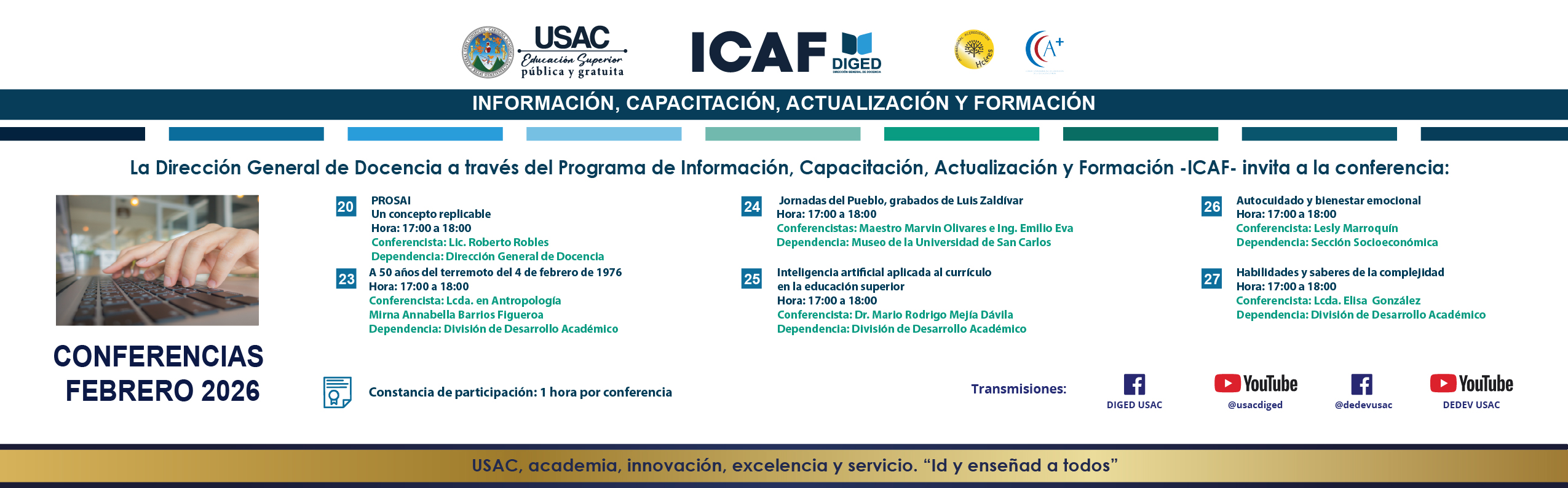 BANNER AGENDA ICAF FEBRERO 2026 DEDEV