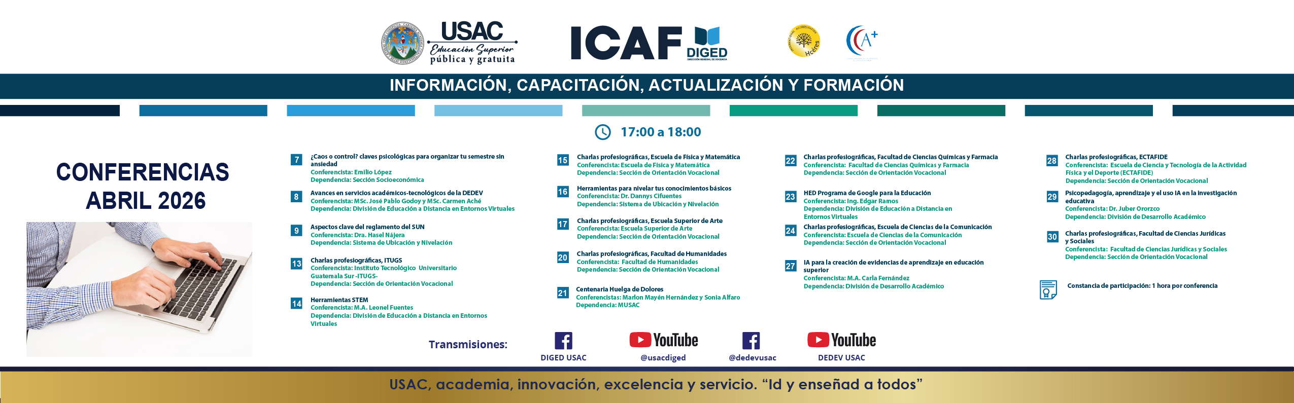 AGENDA ICAF ABRIL 2026 DEDEV