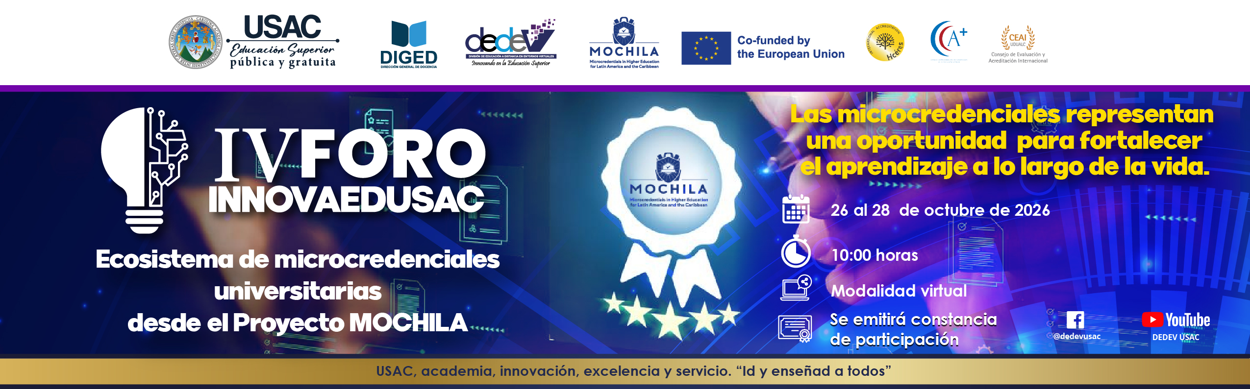 BANNER PAGINAS WEB IV FORO INNOVAEDUSAC 2026 DEDEV F