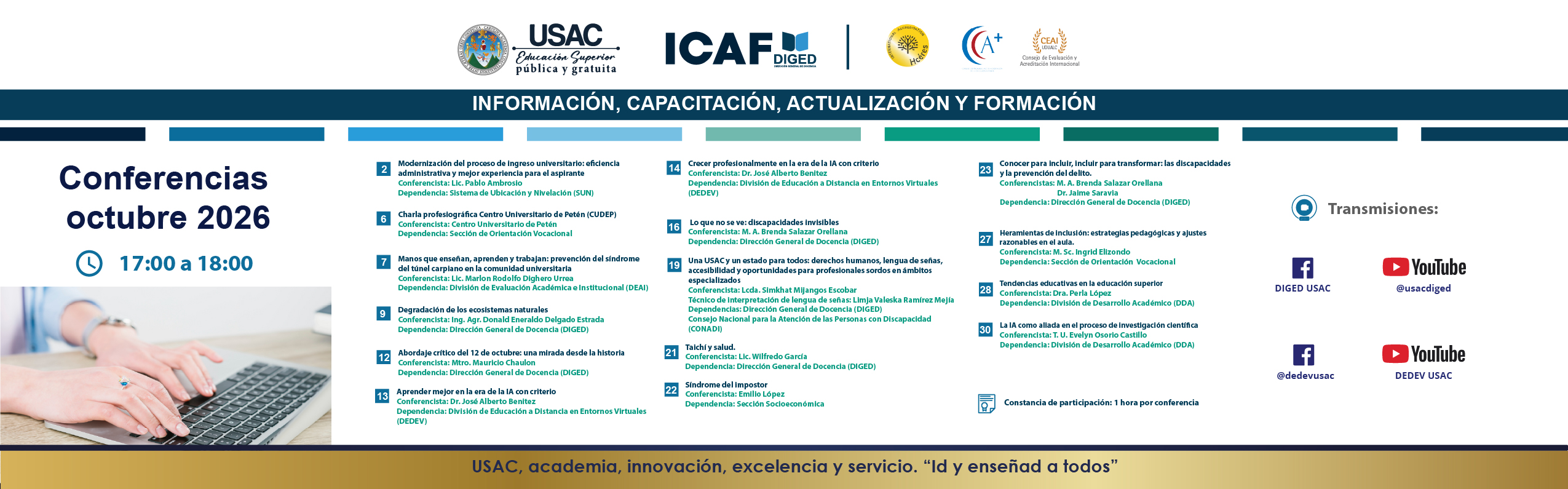 AGENDA ICAF OCTUBRE BANNER 2026 DEDDEV