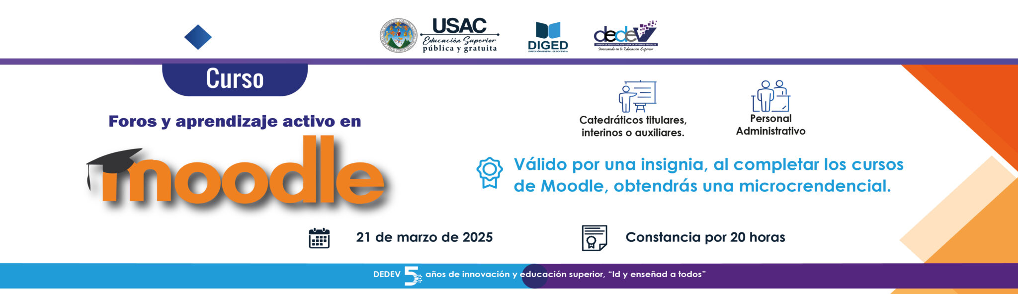 banner de Foros de aprendizaje en MOODLE
