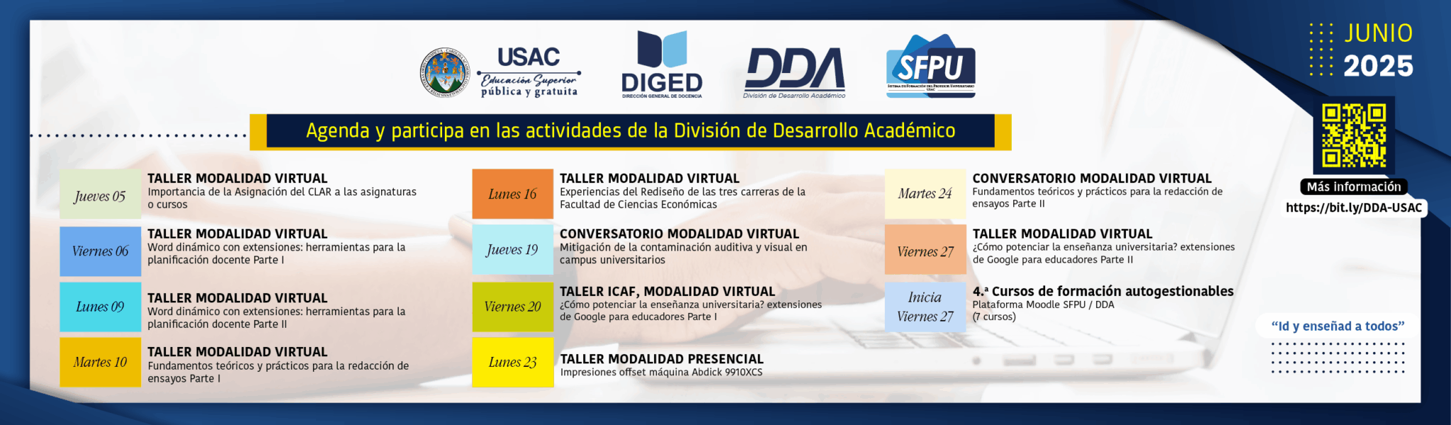 Cintillo página web JUNIO ACTIVIDADES DDA - JUNIO 2025-
