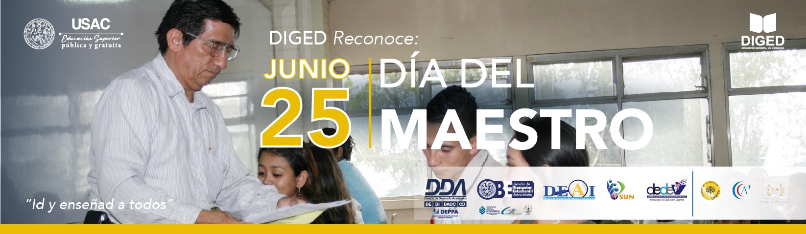 Banner DIGED USAC conmemorativo al Día del Maestro