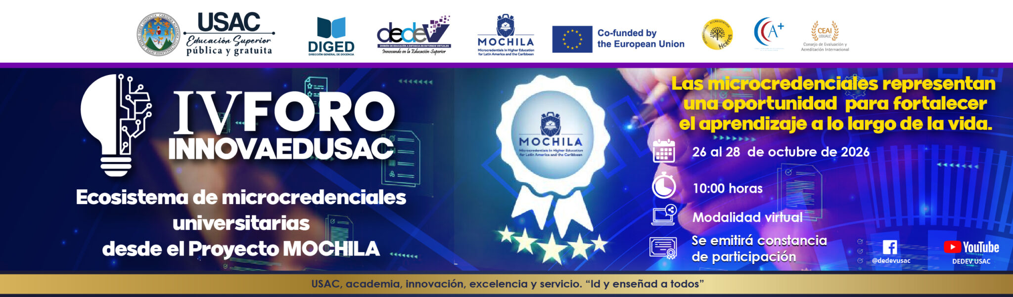 BANNER PAGINAS WEB IV FORO INNOVAEDUSAC 2026 DIGED F