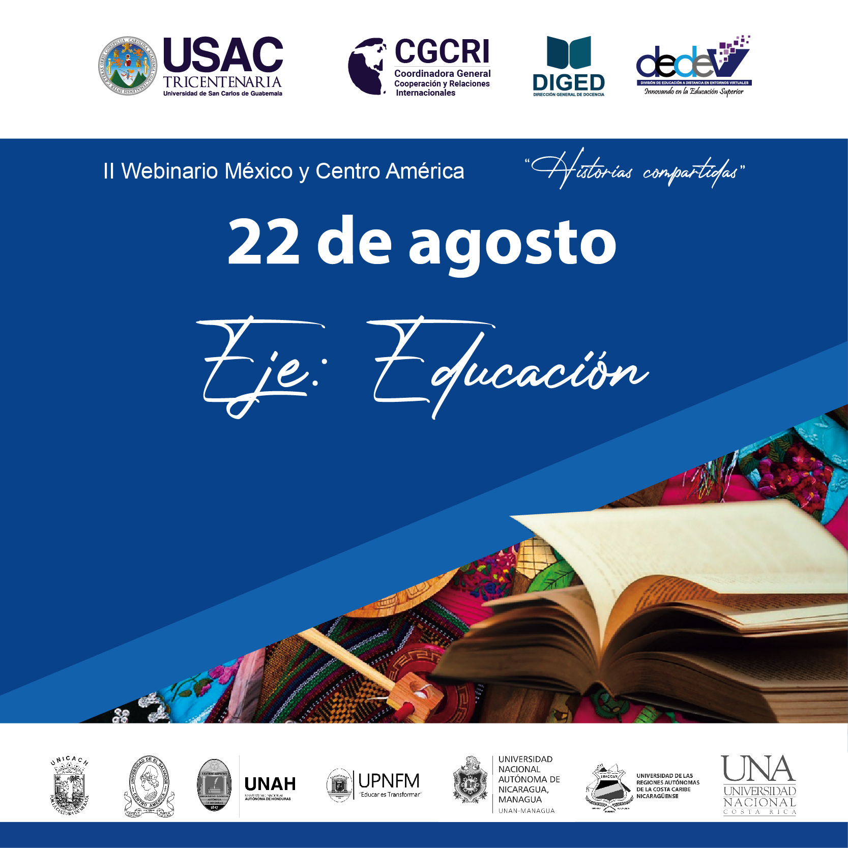 Webinar : México y Centroamérica, historias compartidas  (lunes 22 de agosto)