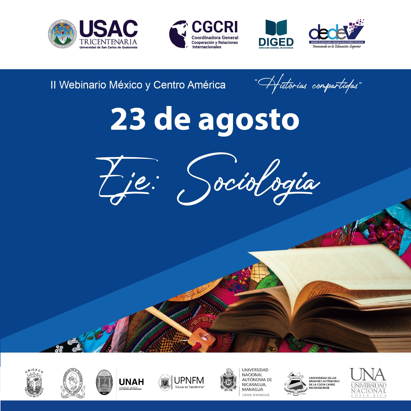 Webinar : México y Centroamérica, historias compartidas  (martes 23 de agosto)