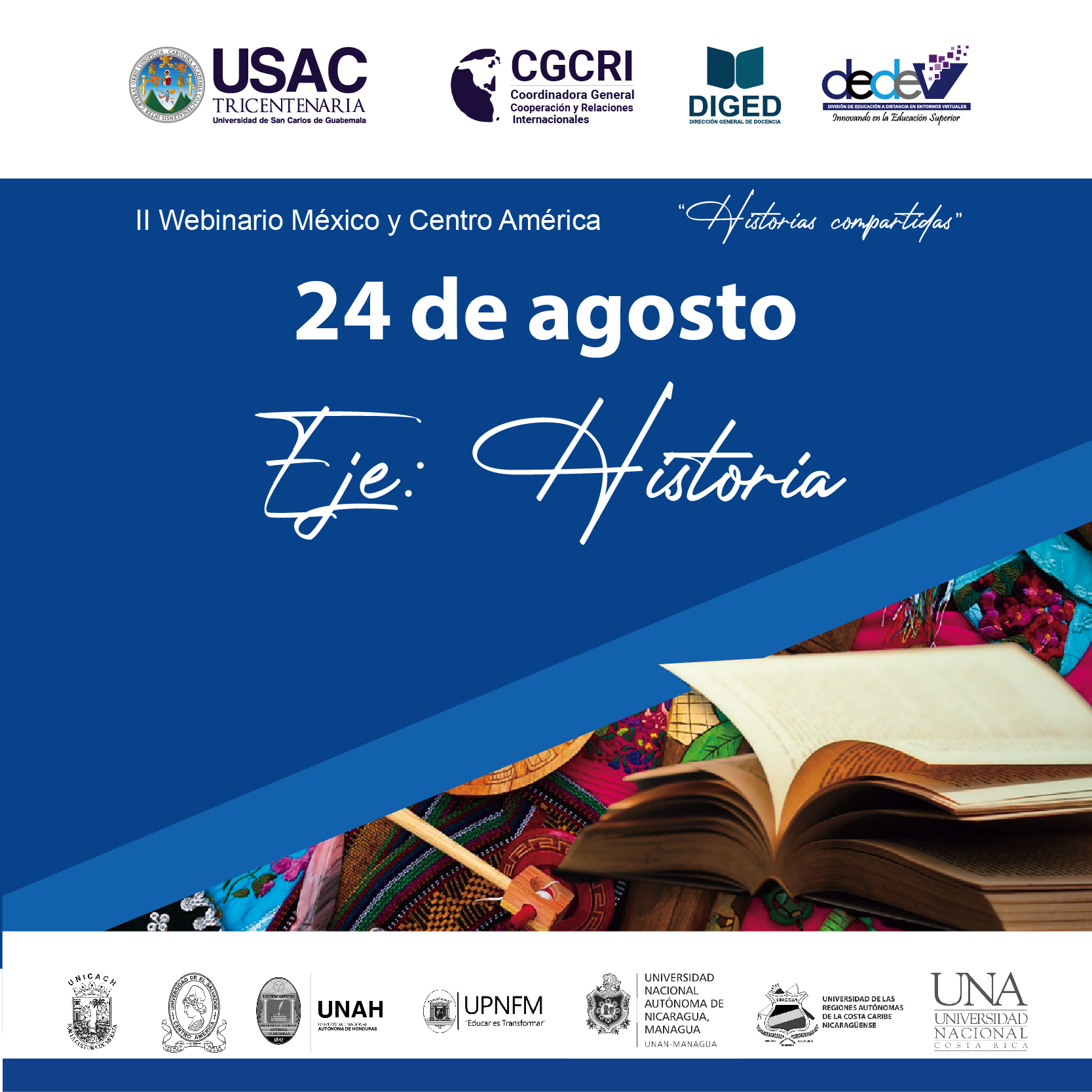 Webinar : México y Centroamérica, historias compartidas  (miércoles 24 de agosto)