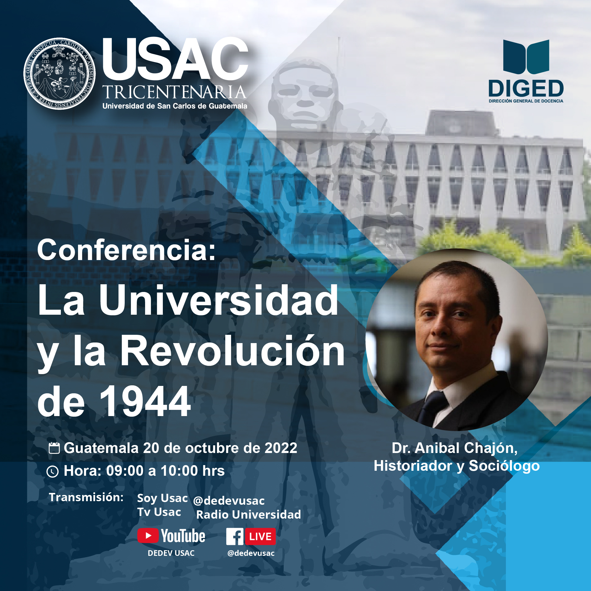 Conferencia virtual:  La Universidad y la Revolución de 1944